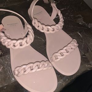 Givenchy nude jelly chain sandals used